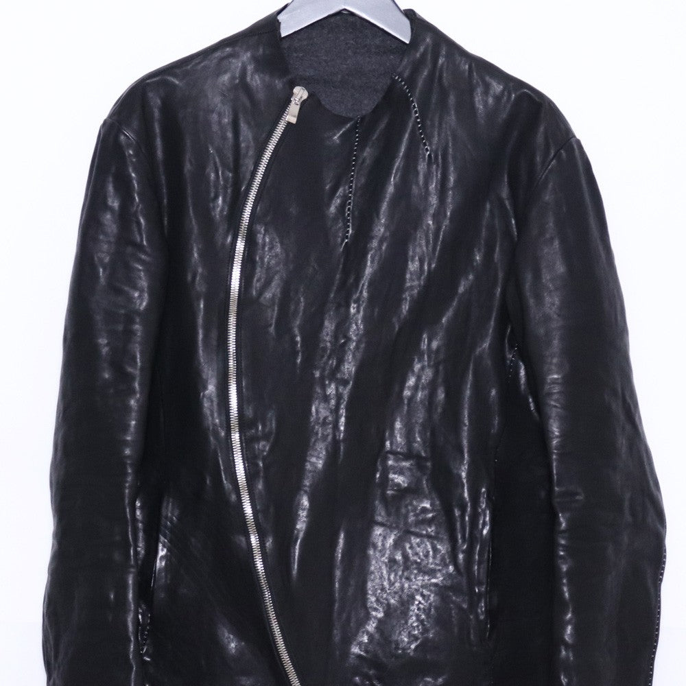 INCARNATION VITELLO SPALE CALF Leather Jacket Black Size M