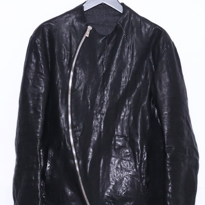 INCARNATION VITELLO SPALE CALF Leather Jacket Black Size M