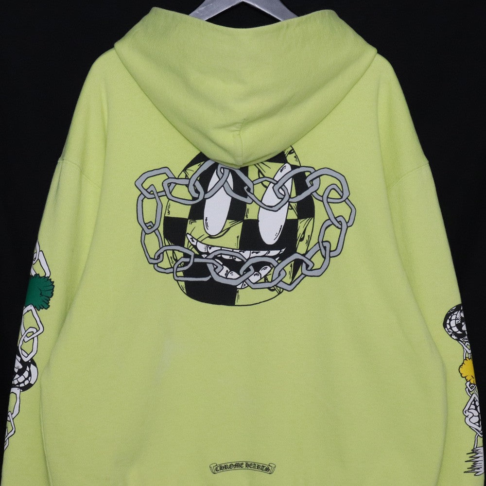 CHROME HEARTS Matty Boy PPO Chain Game Hoodie Green Size XL