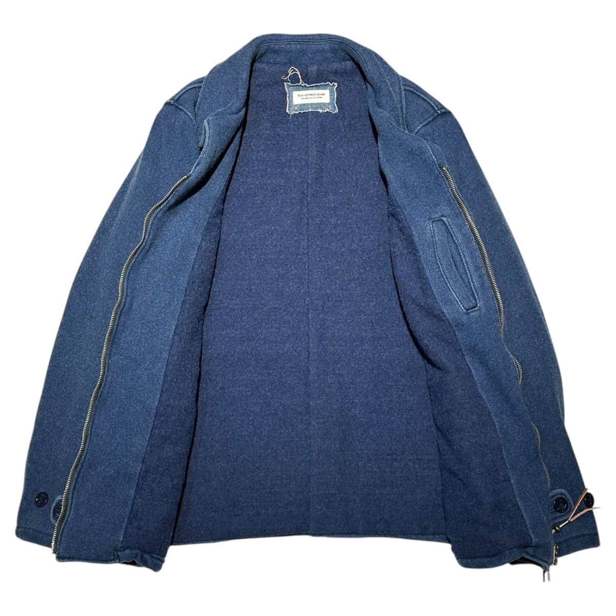 Ron Herman DENIM Indigo Melton Rider Wool Blend Size L