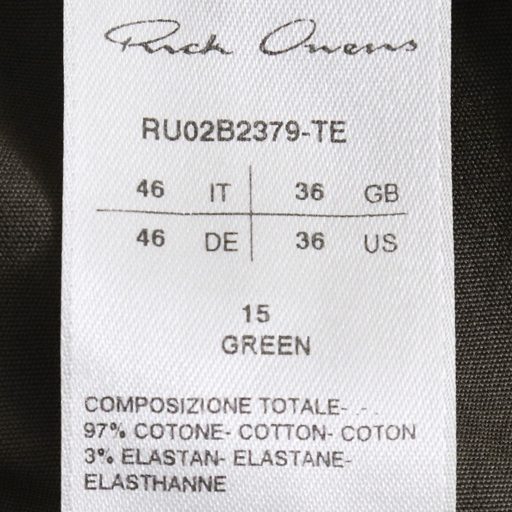 RICK OWENS 22AW Drawstring Cargo Pants Green Size 46