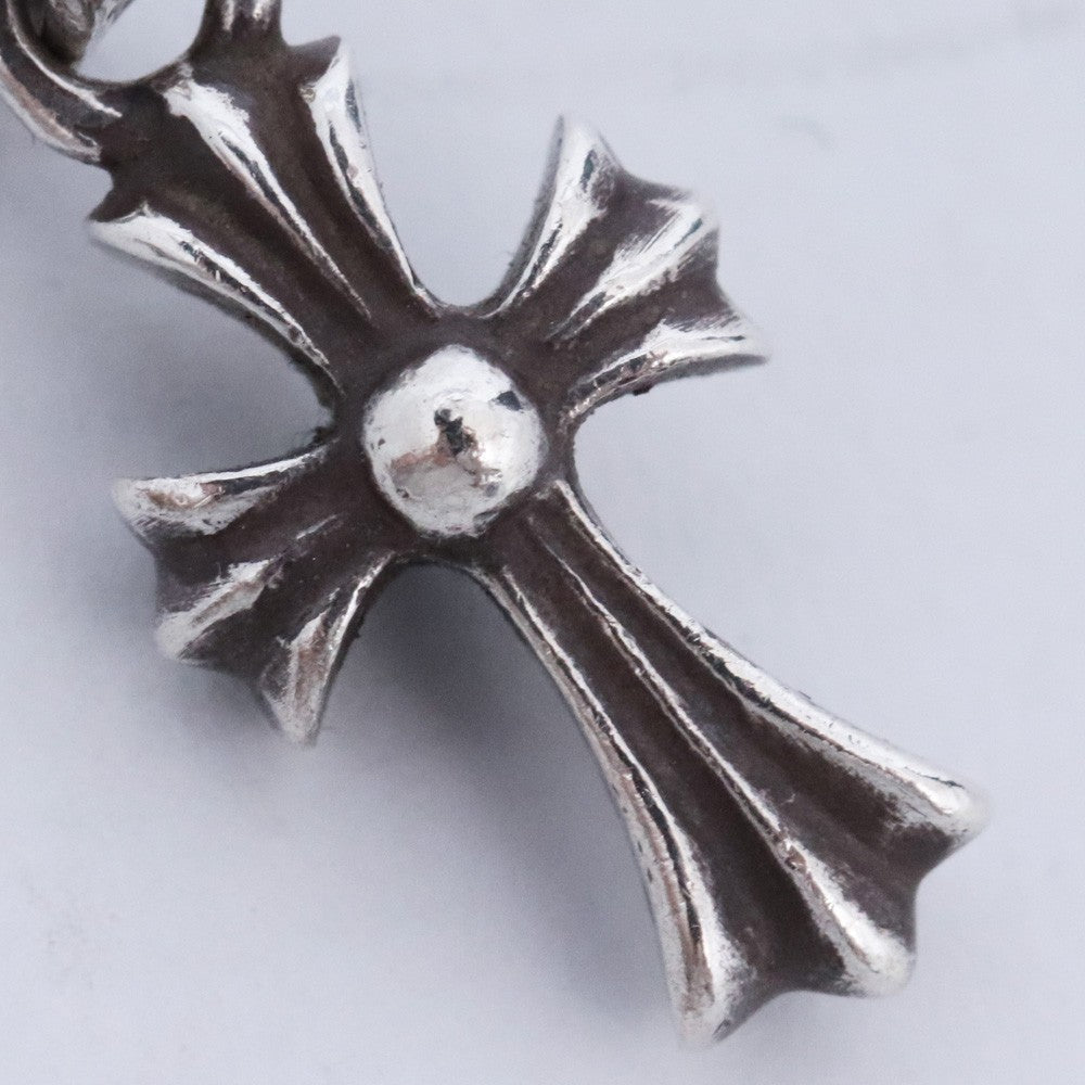 Chrome Hearts Baby Fat Drop Cross Silver Earring Size F
