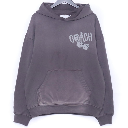Coach Dice Relaxed Hoodie Gray Size M