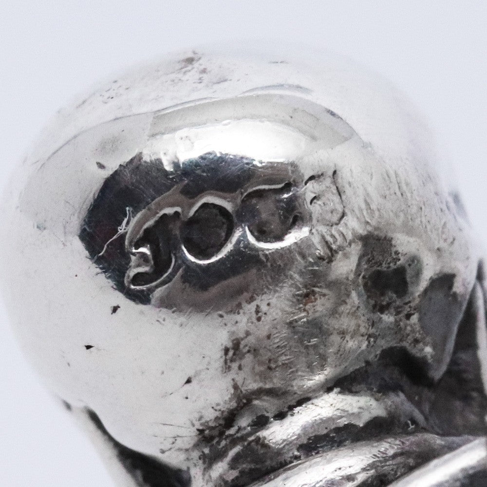 CHROME HEARTS Foti Skeeter Dog Silver Pendant Size F