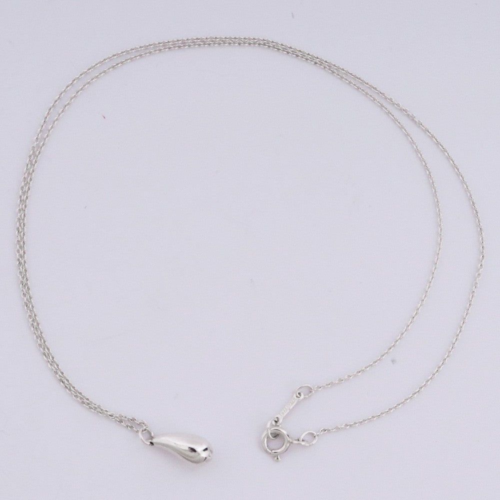 TIFFANY &CO Elsa Peretti Teardrop Necklace Silver Size F