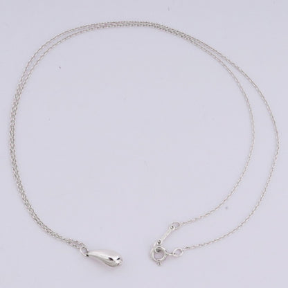 TIFFANY &CO Elsa Peretti Teardrop Necklace Silver Size F