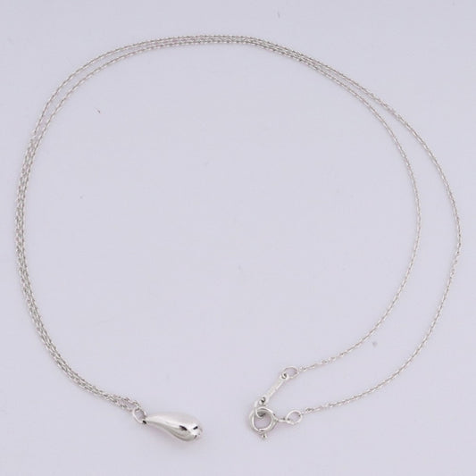 TIFFANY &CO Elsa Peretti Teardrop Necklace Silver Size F