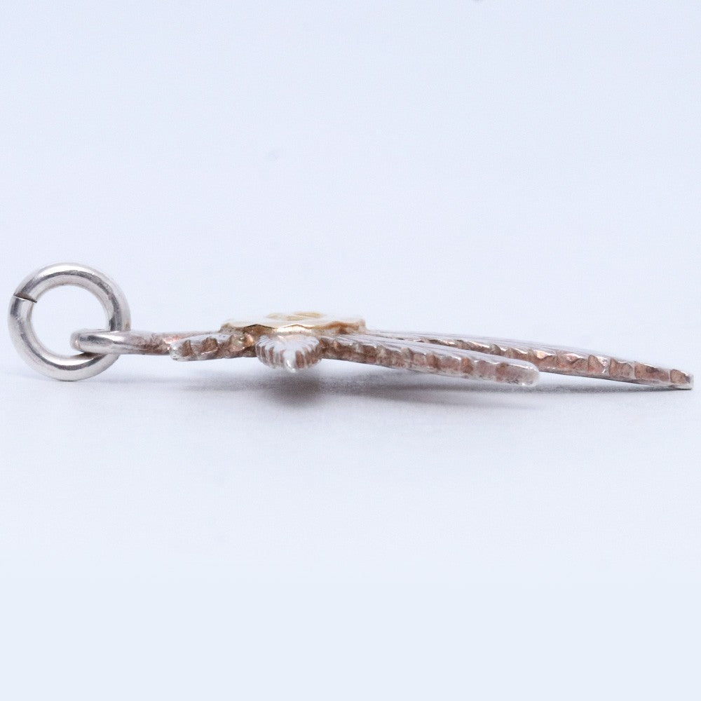 GORO'S K18 Gold Metal Glass Necklace Silver Size ONE SIZE