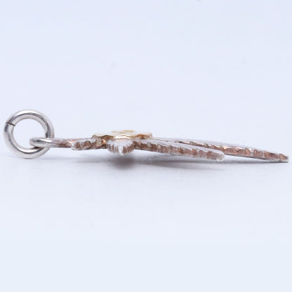GORO'S K18 Gold Metal Glass Necklace Silver Size ONE SIZE