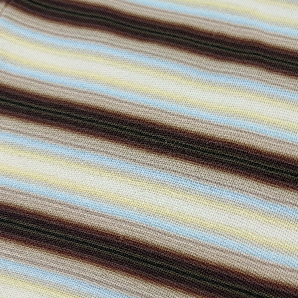 AURALEE 26SS Gradient Stripe Jersey Long Sleeve T-Shirt Brown Size 3