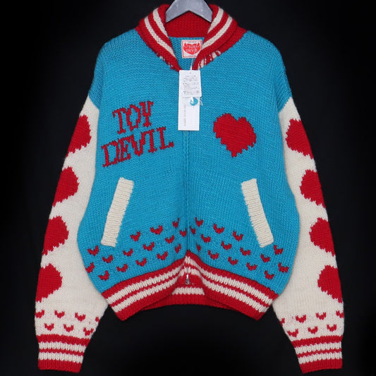 TOY DEVIL 24AW Zip-Up Knit Blouson Blue Size 2