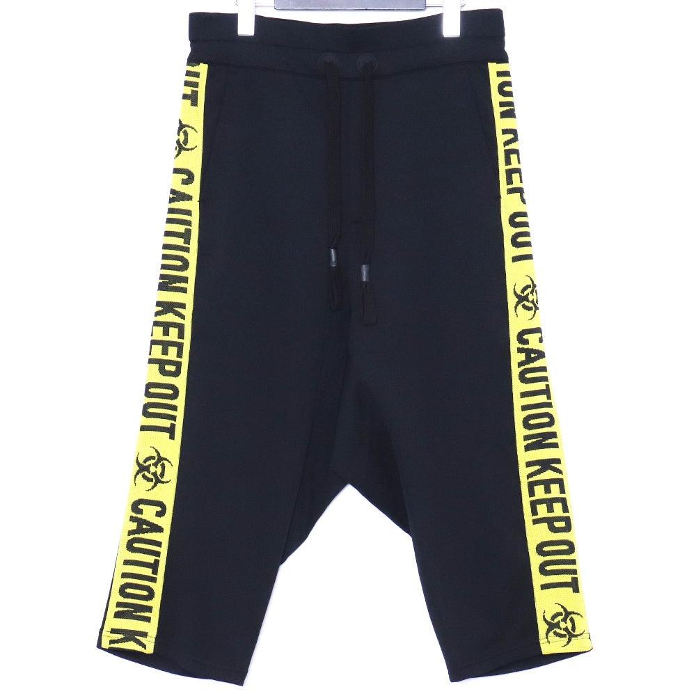 BEAUTY BEAST Saruel Track Half Shorts Black Yellow Size M