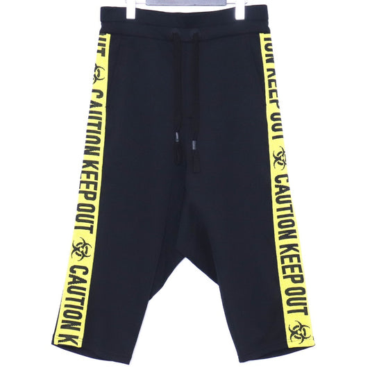 BEAUTY BEAST Saruel Track Half Shorts Black Yellow Size M
