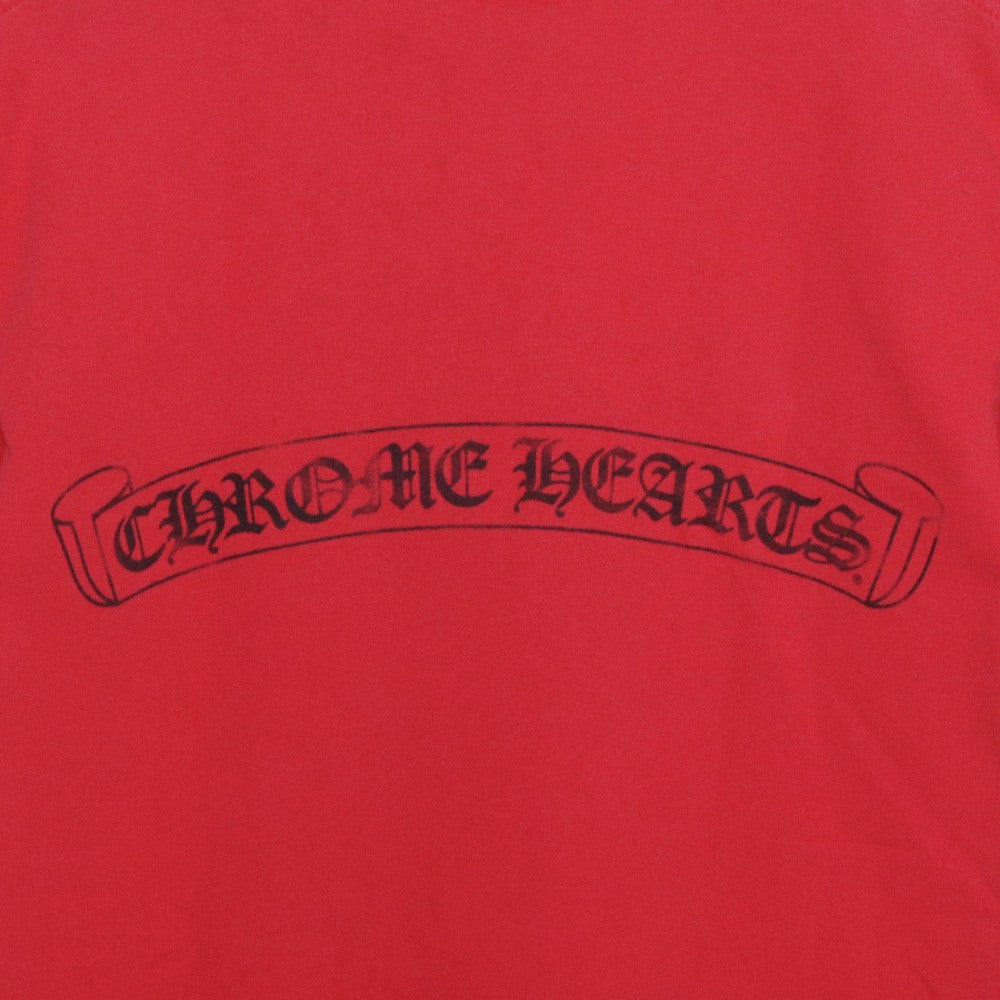 CHROME HEARTS Old CH T-Shirt English Logo Red Size M