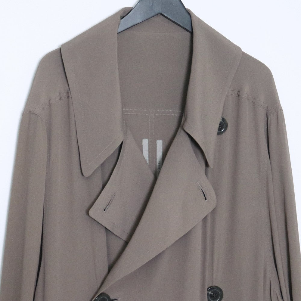 RICK OWENS 20SS Double Breasted Pea Coat Charcoal Size 46