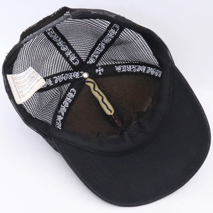 CHROME HEARTS Three Star Leather Patch Cap Black Size F