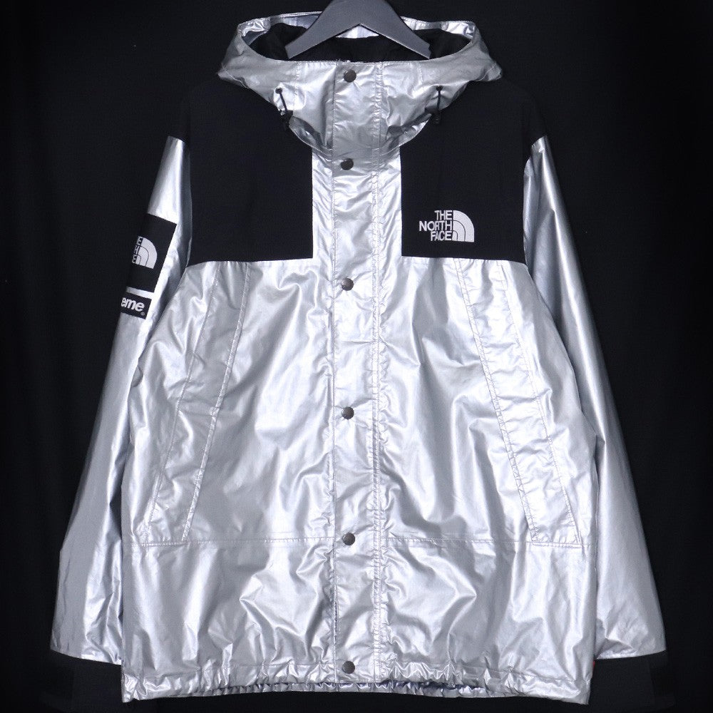SUPREME 18SS TNF Metallic Mountain Jacket Silver Size L