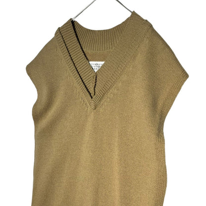MAISON MARGIELA 22AW Wool Linen Knit Vest Side Slit Size M