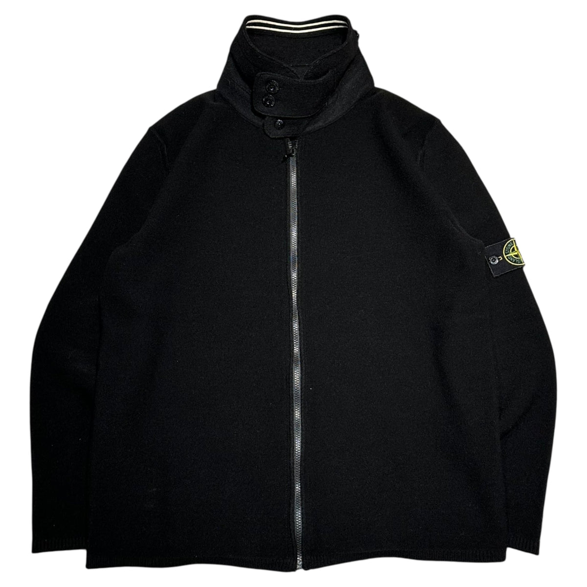 STONE ISLAND 06AW Archive Zip-Up Knit Jacket Black