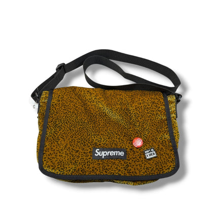 SUPREME 25AW Velvet Small Messenger Bag Leopard Brown Size F