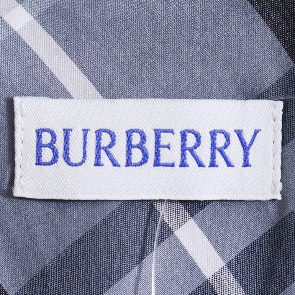 BURBERRY 26SS Regular Fit Check Long Shirt Gray Size XS