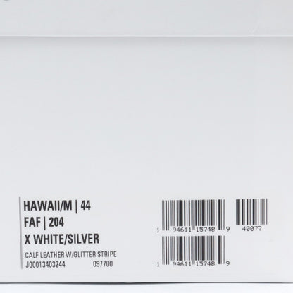 Jimmy Choo HAWAII M FAF Sneakers White Silver Size EU 44