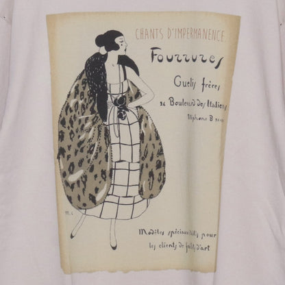CROMAGNON Antique Print T-shirt Ecru Size 1