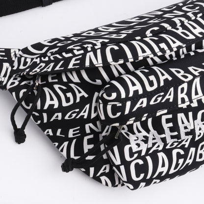 BALENCIAGA Wheel Belt Pack Black Bag Size F