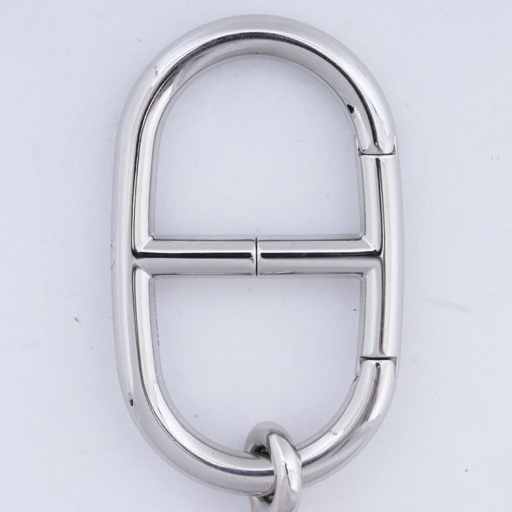HERMES Chaine d'Ancre Karabiner Keyring Silver Size F