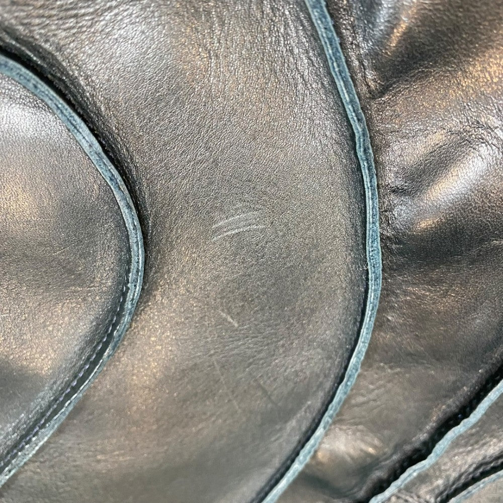 JURGEN LEHL Leather Shoulder Bag Dark Green Size F