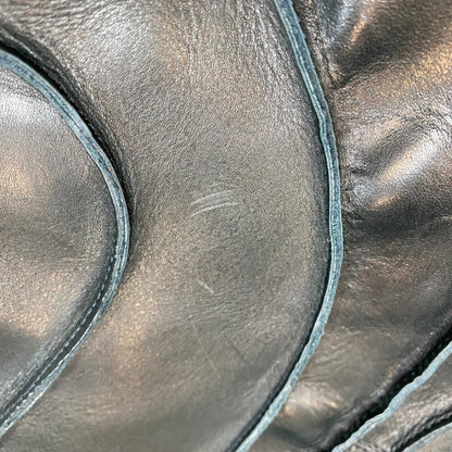 JURGEN LEHL Leather Shoulder Bag Dark Green Size F