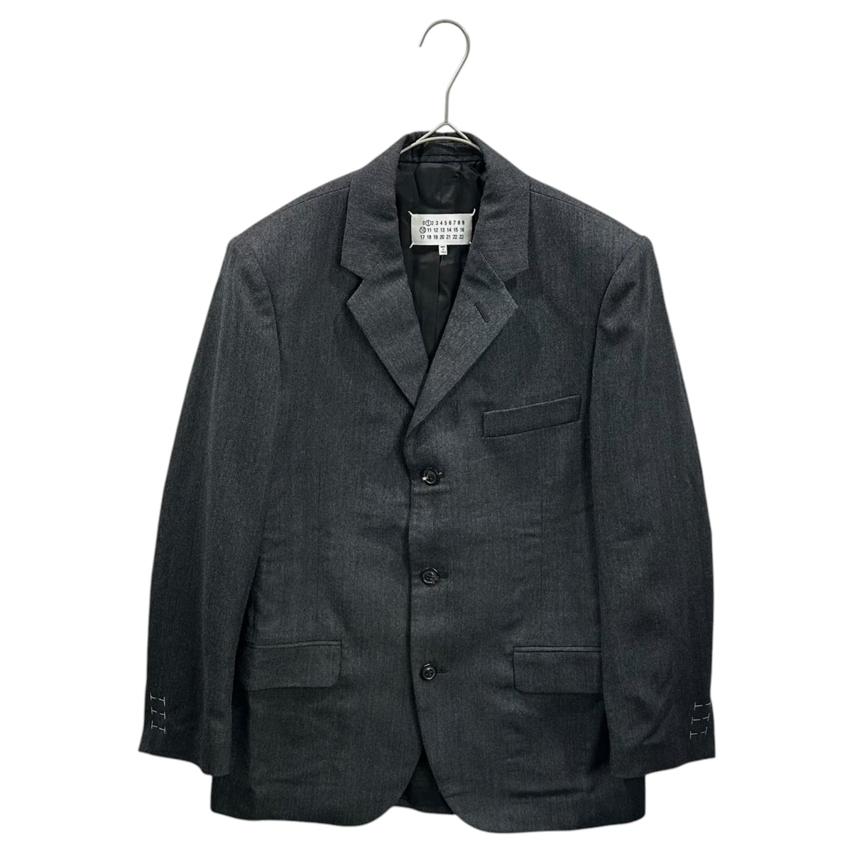 MAISON MARGIELA 22AW Herringbone Wool Suit Jacket Size 46