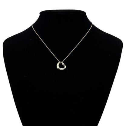 TIFFANY & CO. Elsa Peretti Open Heart Necklace Silver