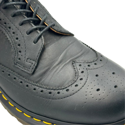 DR.MARTENS Leather Brogue Wingtip Shoes Black Size 27cm