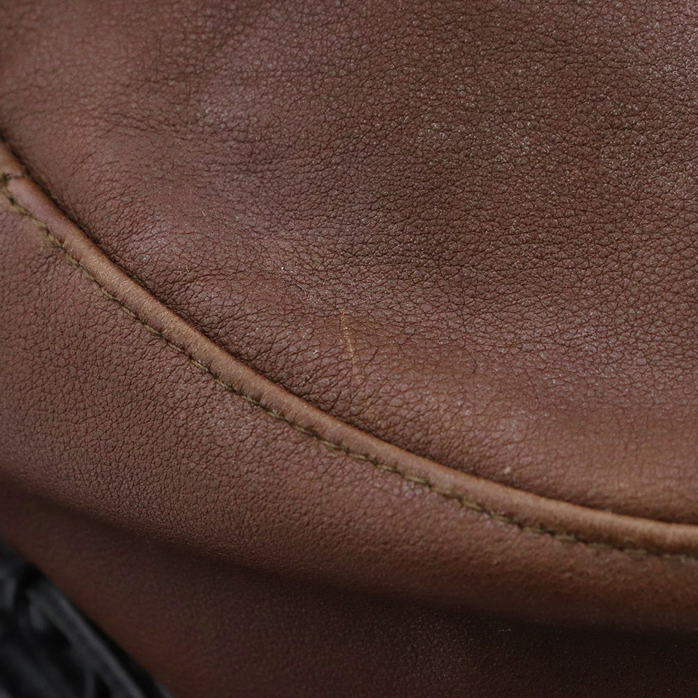 HERMES MOTSCH Leather Bucket Hat Brown Size 56