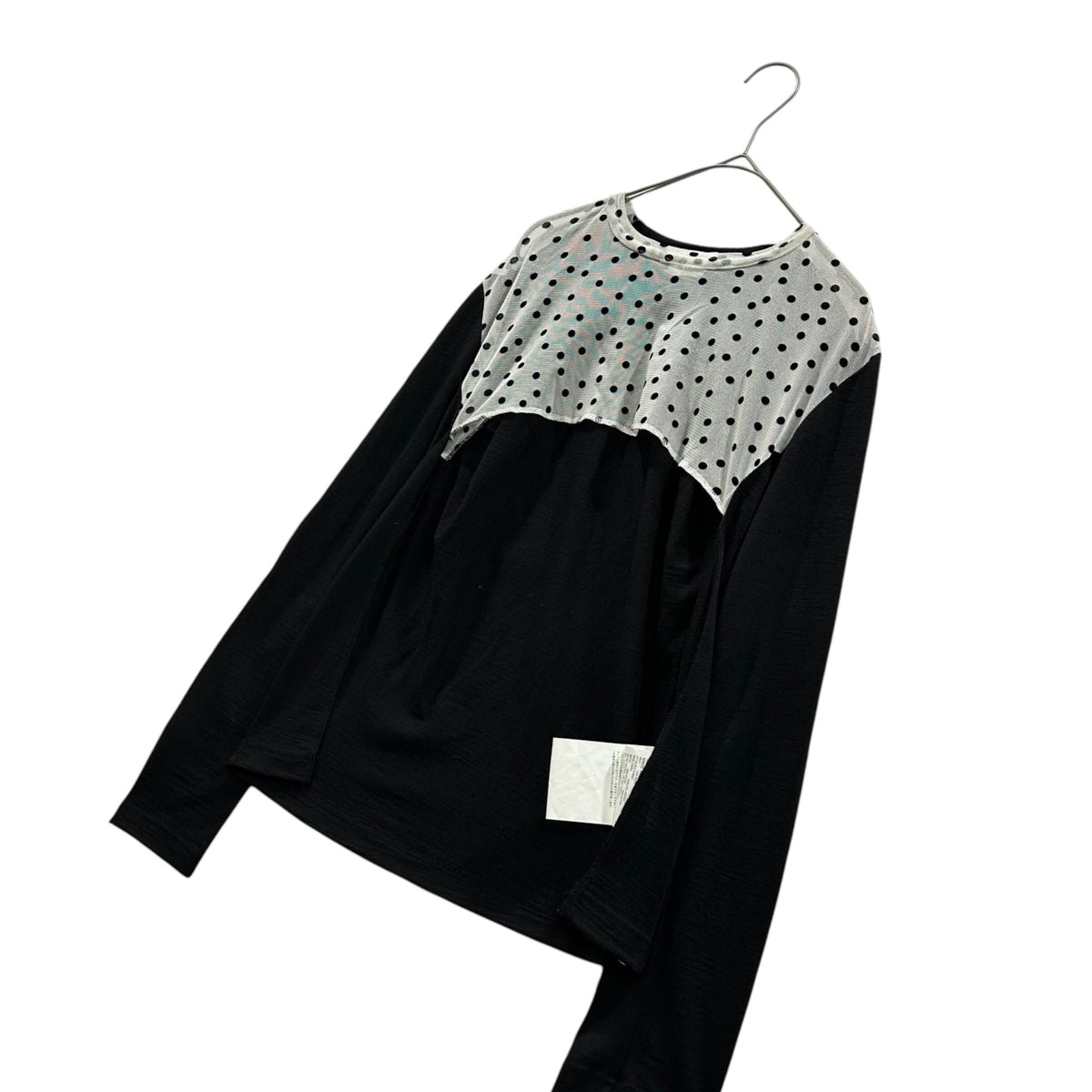 COMME des GARCONS 11AW Polka Dot Mesh Knit T-Shirt Size XS
