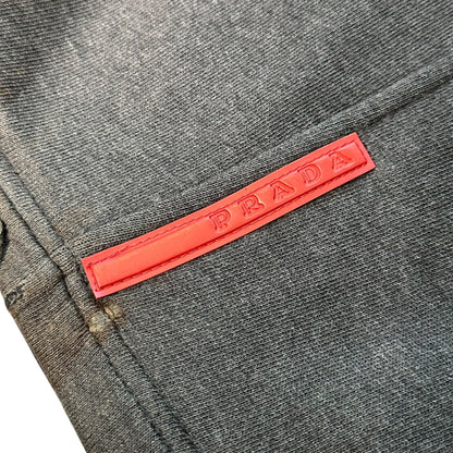 PRADA SPORT 00s Archive Nylon-Blend Grey Sweatshirt Size M