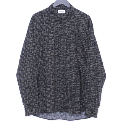 Saint Laurent Paris 19SS Black Heart Print Button-Up Size 43