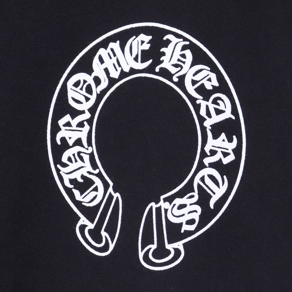 CHROME HEARTS Horseshoe Floral Cross Hoodie Black Size XXL