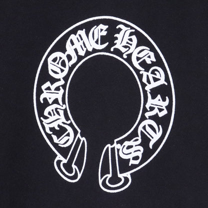CHROME HEARTS Horseshoe Floral Cross Hoodie Black Size XXL