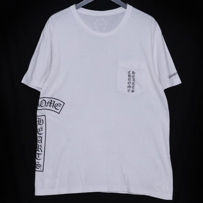 CHROME HEARTS CH T-BAR Horseshoe Pocket T-Shirt White Size L