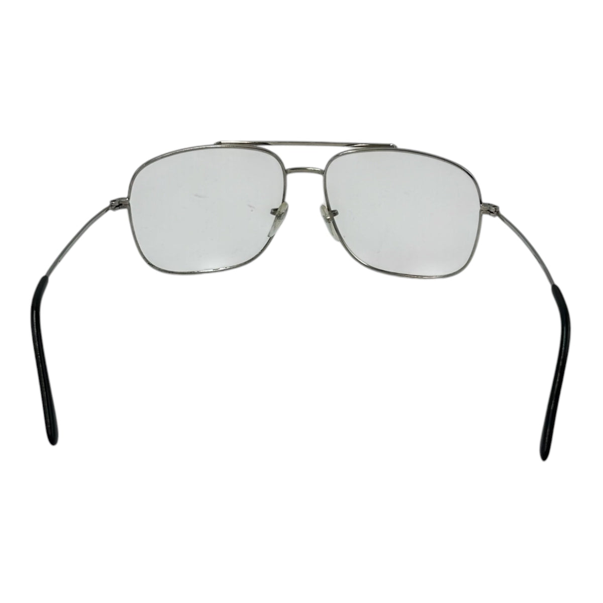 frame france 1970's Double Bridge Aviator Sunglasses Silver