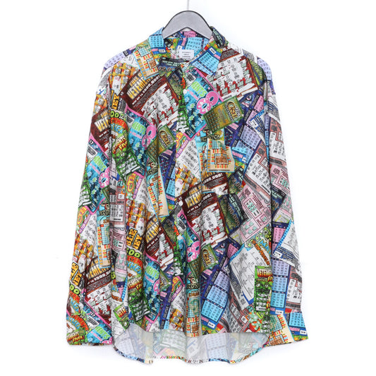VETEMENTS 22AW Lottery Fluid Jersey Shirt Multi Size S