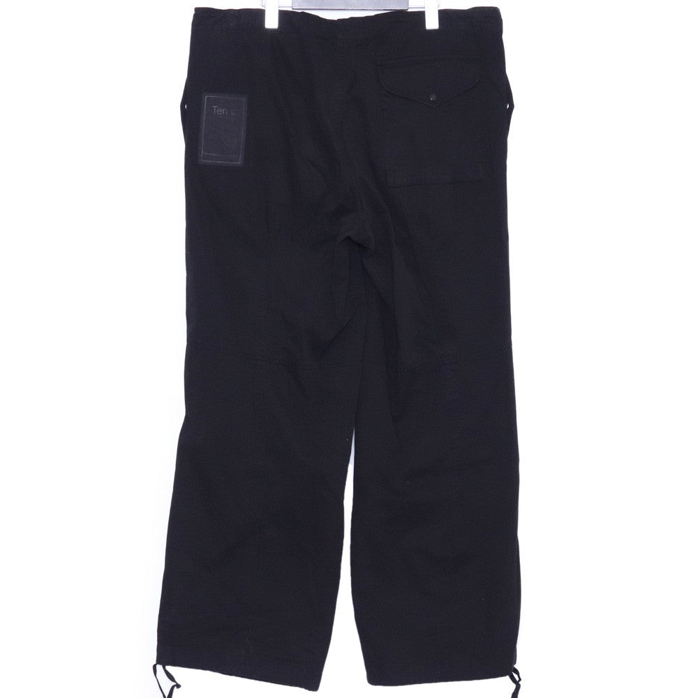 TEN C 25SS Cotton Gabardine Army Trousers Black Size 46