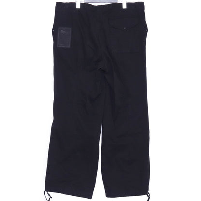 TEN C 25SS Cotton Gabardine Army Trousers Black Size 46