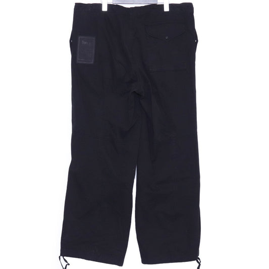TEN C 25SS Cotton Gabardine Army Trousers Black Size 46