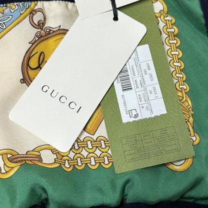 GUCCI 23AW All-over Silk Reversible Knit Cardigan Size M