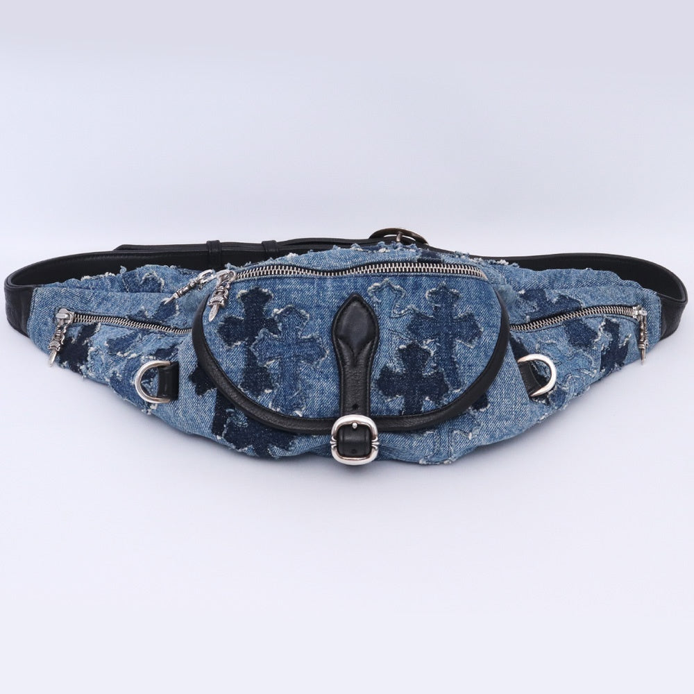 CHROME HEARTS #1 Snatch Pack Denim Cross Bag Indigo Size #1