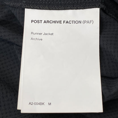 POST ARCHIVE FACTION 26SS Runner Archive Black Jacket Size M
