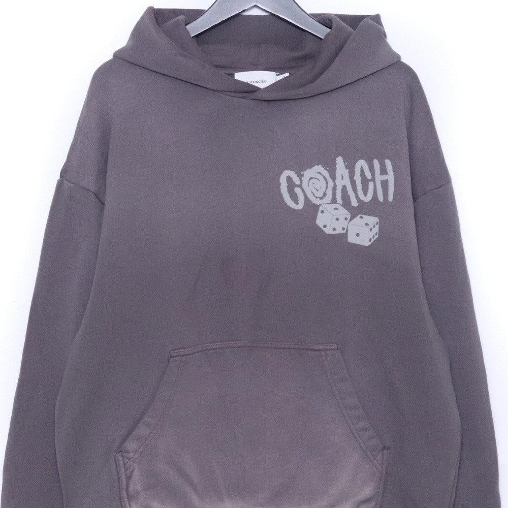 Coach Dice Relaxed Hoodie Gray Size M